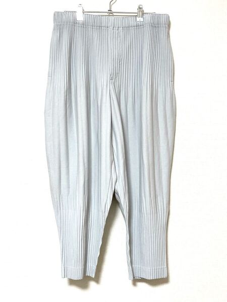 オムプリッセ イッセイミヤケ HOMME PLISSE issey miyake 消しプリーツ パンツ スラックス メンズ 3 ブルーグレー ボトムス