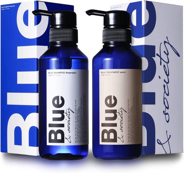 Blue 香水シャンプー 325ml & トリートメント 330g メンズ 調香師が監修 ジャスミン&ホワイトムスクの香り 美容室専売品 アミノ酸