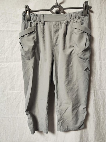 adidas Climalite 七分丈 ハーフパンツ グレー レディース M