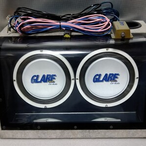 送料無料 GLARE KG-01 パワードサブウーハー PWA-80 パワーアンプ アンプ内蔵 動作確認済み