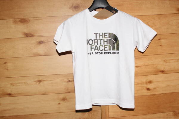 未使用 120㎝ 白迷彩 THE NORTH FACE ノースフェイス ショートスリーブカモロゴティー 半袖Tシャツ NTJ32359 送料無料即決