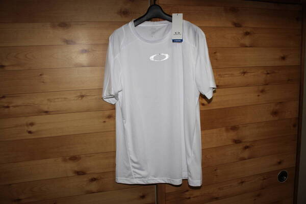 未使用 XL オークリー OAKLEY 半袖Tシャツ 白 薄手軽量ドライ 送料無料即決