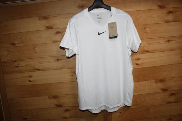 未使用ナイキNIKE L 白 テニスウェア メンズ コート DF アドバンテージ 半袖Tシャツ DD8318 送料無料即決