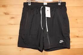 未使用 メンズXL ナイキNIKE 黒 フロー ウーブンショートパンツ 裏地メッシュショーツ AR2383 ハーフパンツ 送料無料即決