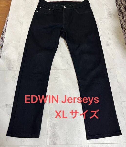 EDWIN JERSEYS ジーンズ エドウィン ジャージーズ JMH03 ストレッチ/デニムパンツ/XLサイズ 黒 ブラック