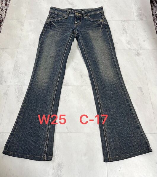 W25 C-17 デニム ジーンズC17221 ブーツカット フレアー ストレッチ レディース ジーパン シーセブンティーン C-SEVENTEEN C17