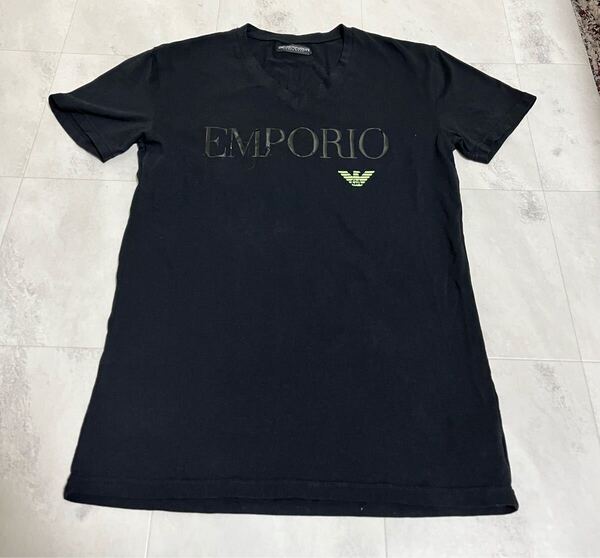 美品!EMPORIO ARMANI UNDERWEAR エンポリオアルマーニ アンダーウェア Tシャツ トップス メンズ 半袖 ロゴ Lサイズ