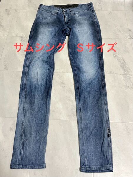 something サムシング デニムレギンス デニムパンツ S VL110 ネイビー系 ストレッチ生地 スキニー