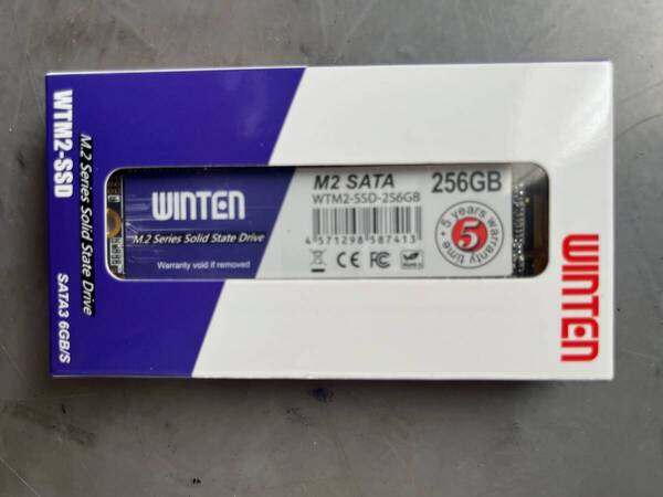 送料無料 新品未使用品 WINTEN SSD M.2 256GB【5年保証 ドライバー付】M.2 2280 SATA 3D NANDフラッシュ搭載 WTM2-SSD-256GB 6084