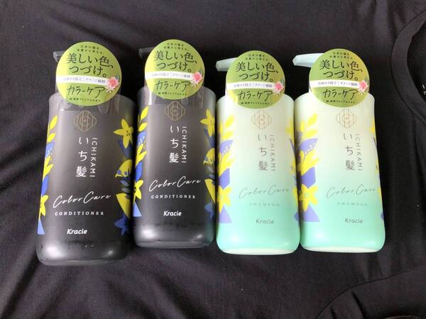 いち髪 カラーケア & ベーストリートメント シャンプー コンディショナー ポンプ 480ml 2本ずつ