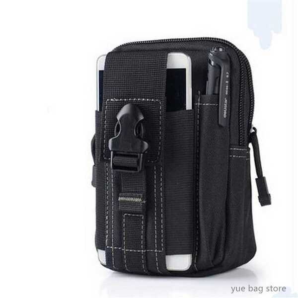 【新品】ミリタリーポーチ ブラック ウエストポーチ ウエストバッグ ベルトポーチウエストポーチ 小物入れ スマホポーチ 収納マルチケース