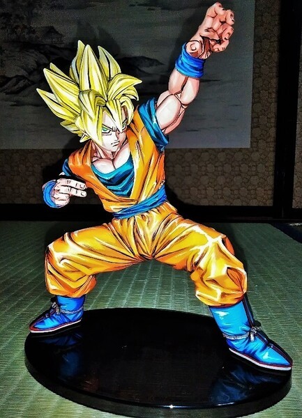 ドラゴンボール スーパーサイヤ人 孫悟空 リペイント フィギュア 超サイヤ人 一番くじ SMSP バイバイ悟空 悟飯 セル ベジータ 二次元彩色
