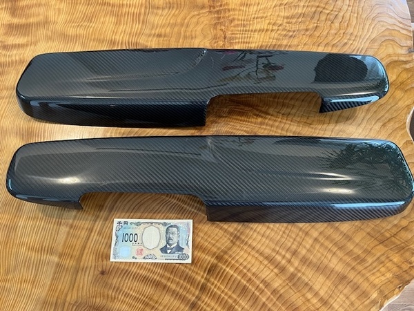 (限定1セット)アバルト ドアトリムカバー リアルカーボン 左右セット