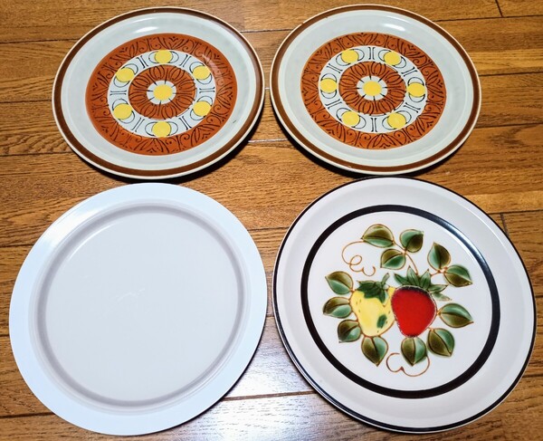 ■4枚セット■未使用品 TOPAZ STONE WARE reqency 洋食器大皿 日本製 MADE IN JAPAN■キッチン用品新品平皿お皿昭和レトロストーンウェア■