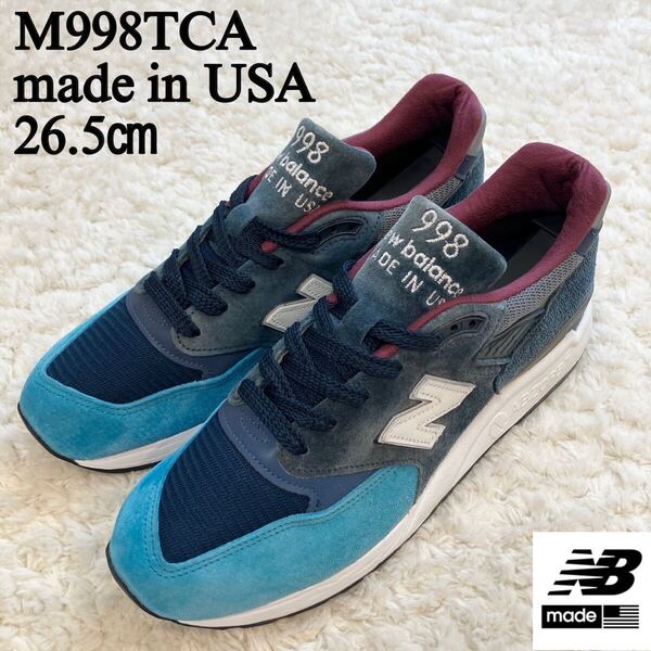 NEW BALANCE M998TCA 26.5㎝ USA製 星野源着用 8.5 990 スニーカー ニューバランス 992 993 997 NAVY