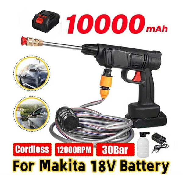 (本日限定)コードレス高圧洗浄機 1バッテリー 充電器付き マキタ18Vバッテリー互換