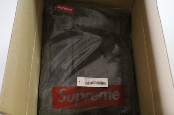 Supreme 24FW Denim Double Knee Painter Pant 34 Washed Black /Liberty small box slogo Sロゴ logo ボックスロゴ ノース baggy バギー