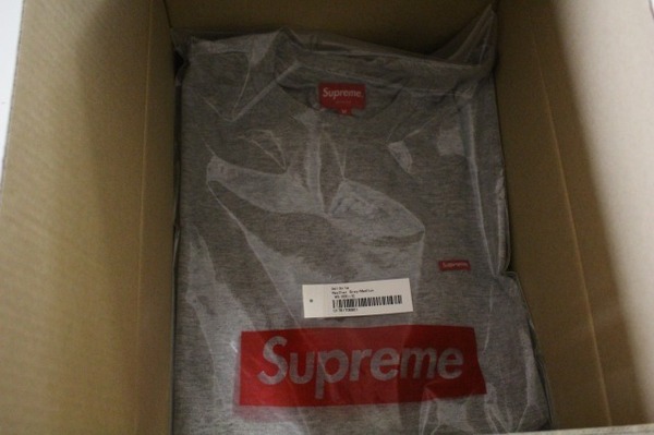 Supreme 20FW Small Box L/S tee 20AW Heather Grey Medium M ヘザーグレーsmall box slogo Sロゴ box logo ボックスロゴ ノースフェイス