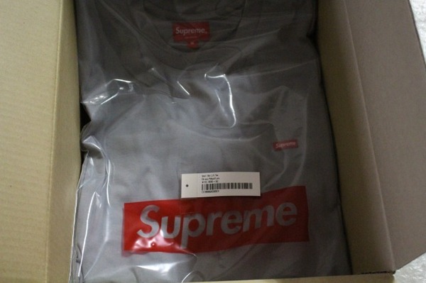 Supreme 20FW Small Box L/S tee 20AW Grey Medium M グレーsmall box slogo Sロゴ box logo ボックスロゴ ノースフェイス