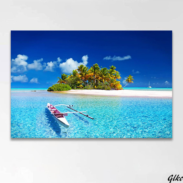 【癒しの海風景アートパネル】 壁掛けパネル 40cm×60cm 海風景 風水インテリア 木枠アート 新築祝い ギフト インテリア装飾