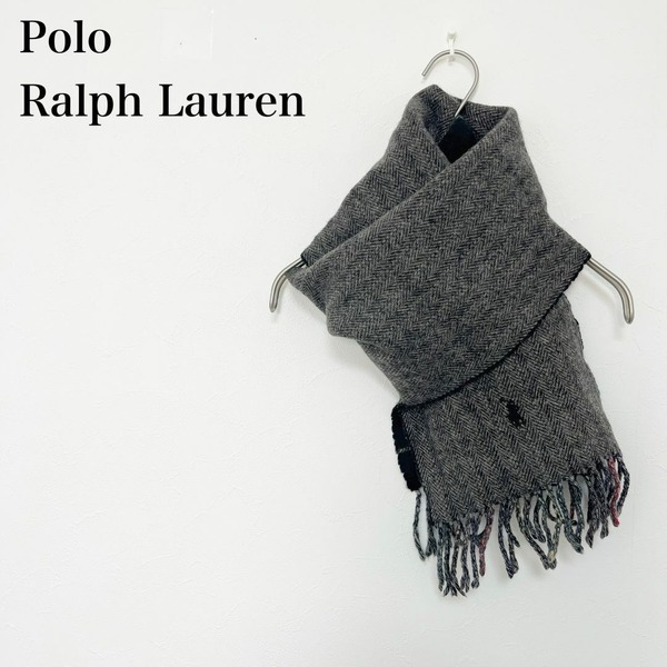 Polo Ralph Lauren ポロラルフローレン マフラー 無地 チェック 灰 グレー 緑 グリーン 赤 レッド 毛 ウール