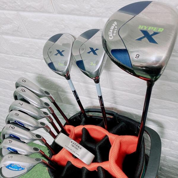 ゴルフクラブセット Callaway キャロウェイ ハイパーX X-16 12本 キャディバッグ付き 男性 右利き カーボンシャフト 初心者