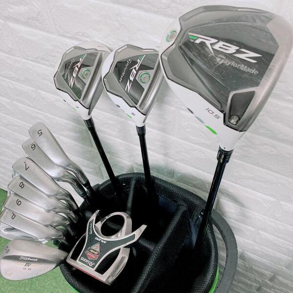 ゴルフクラブセット テーラーメイド RBZ R360XD 11本 キャディバッグ付き 男性 右利き カーボンシャフト スチールシャフト 初心者
