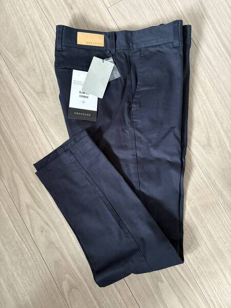 【新品】ABAHOUSE GRAY チノパン ツイル ストレッチ スリム フィット チノパンツ