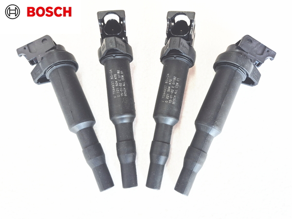 【未使用】BMW BOSCH イグニッションコイル 4本 E46 E90 E91 E92 318i 320i 12137594937 12137562744 12137571643 0221504470 ボッシュ