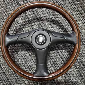 ★当時物★ナルディNARDI Z5ウッドレザーコンビ★マホガニーダークウッド&ブラックパッド★モモリーガルオリンピック3クラッシックガラ3