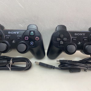 【送料無料 】★PS3 純正コントローラー×2個セット★★ジェットブラック★デュアルショック