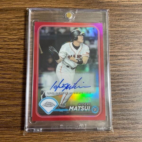 5/5 ラスナン ラストナンバー Topps Chrome NPB 2024 巨人 松井秀喜 HIDEKI MATSUI 直筆サイン topps certified autograph issue Auto
