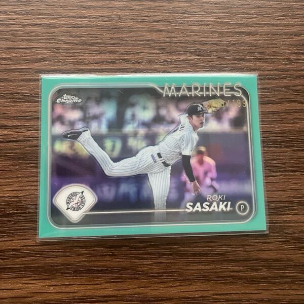Topps chrome NPB 2024 千葉ロッテマリーンズ 佐々木朗希 Refractor 199枚限定 199シリ