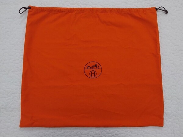 HERMES エルメス 保存袋 巾着袋 布袋 内袋 小物入れ ポーチ オレンジ m
