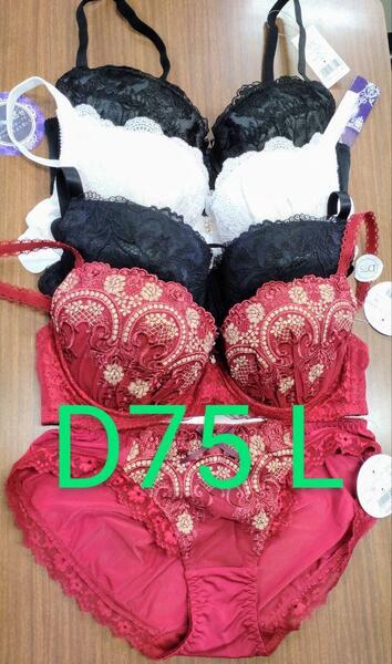 ブラジャー&ショーツ 4組 セット D75 Lサイズ
