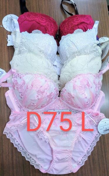 ブラジャー&ショーツ 4組 セット D75 Lサイズ