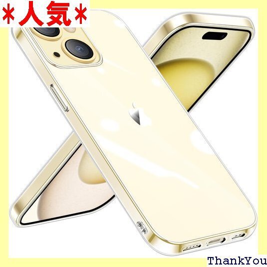 iPhone 15 用 ケース クリア 耐衝撃 iPh 対応 擦り傷防止 落下防止 ストラップホール付き-全透明 471