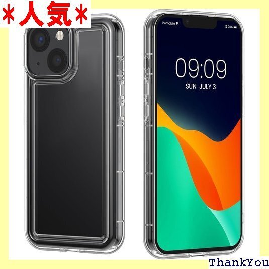 kwmobile スマホケース Apple iPhon - 耐衝撃 黄ばみ防止 傷防止 ソフト TPU - 透明 551