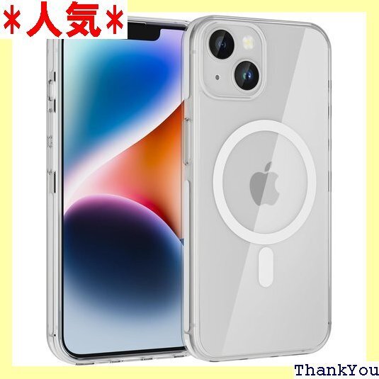 iPhone 14 / 13 用 ケース Magsaf マホケース あいふぉん14 カバー 6.1インチ クリア 722