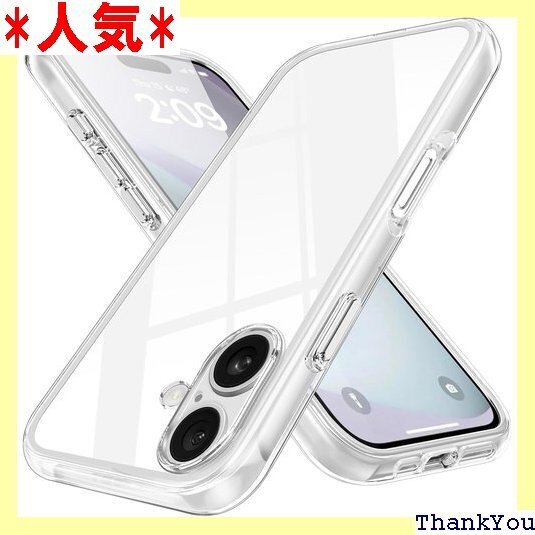 iPhone 16 Plus 用 ケース クリア レン u 背面クリア ソフト スレ傷防止 全透明 6.7インチ 731