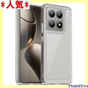 FINON Xiaomi 14T Pro ケース カバ ド ケース 指紋認証可能モデル 耐衝撃 シンプル クリア 316