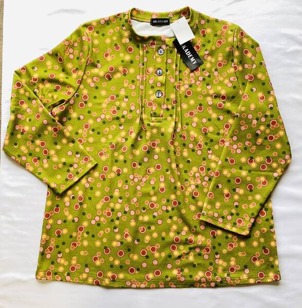【新品】【送料込み】【M~L】長袖ニットチュニック グリーン系