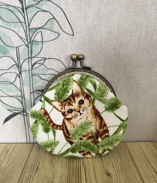 eha***様ご予約品★3個・小さめがま口 ポーチ / 財布 / 小物入れ / ハンドメイド☆ 猫じゃらし・28