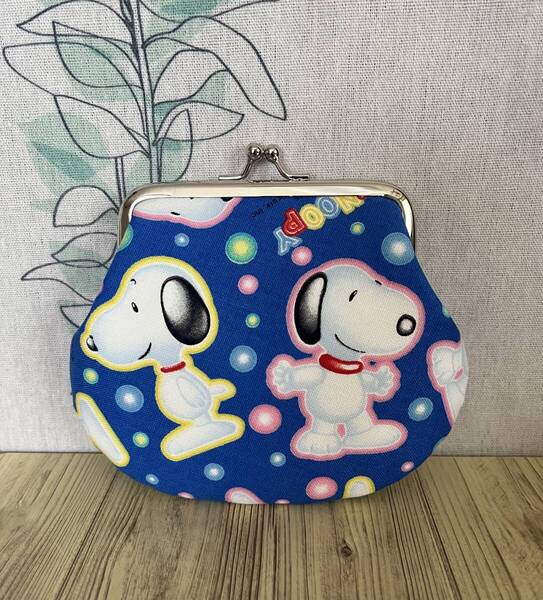 がま口・ ポーチ / 財布 / 小物入れ / ハンドメイド ☆ スヌーピー青・7