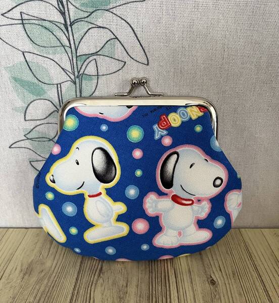 がま口・ ポーチ / 財布 / 小物入れ / ハンドメイド ☆ スヌーピー青・8