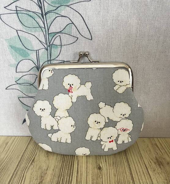 ラスト★がま口 ポーチ / 財布 / 小物入れ / ハンドメイド☆ビションフリーゼ
