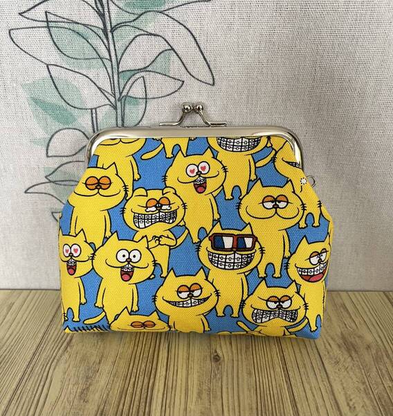 がま口・ ポーチ / 財布 / 小物入れ / ハンドメイド ☆ ハリーピーナッツ猫・12