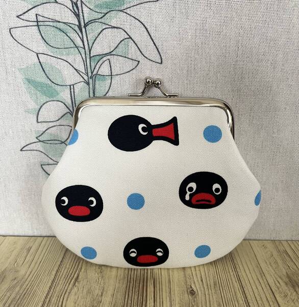 がま口 ポーチ / 財布 / 小物入れ / ハンドメイド☆ ピングー35