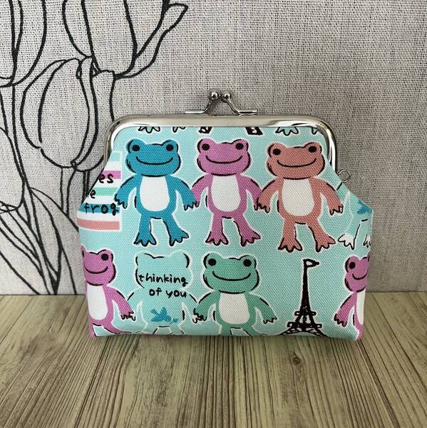 がま口 ポーチ / 財布 / 小物入れ / ハンドメイド☆カエル・6