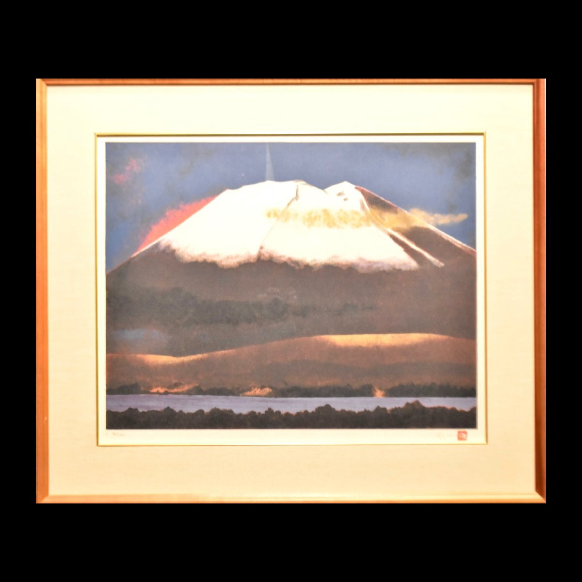 文化功労者日本画家版画作品 加藤東一 オリジナルリトグラフ